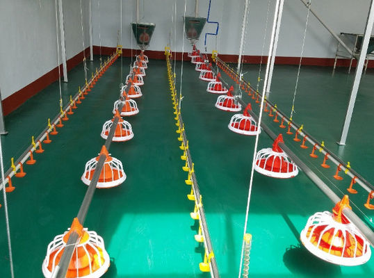 Broiler Chicken Layers Auto Feeding System Plastic Feed Pans
