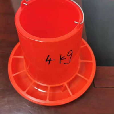 Automatic 10kg Poultry Feeder Drinker In Red Color