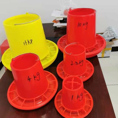 Automatic 10kg Poultry Feeder Drinker In Red Color