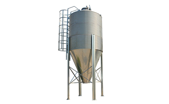 4T - 33T Chicken Feed Bin Steel Grain Feed Storage Silo For Poultry Farm