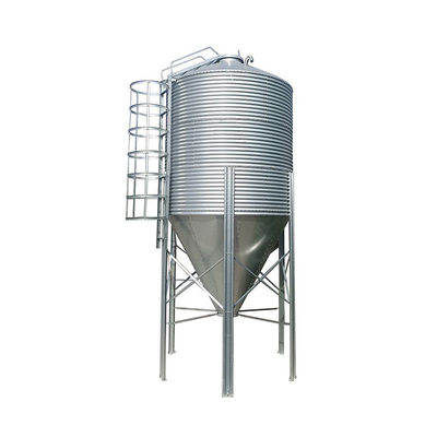 4T - 33T Chicken Feed Bin Steel Grain Feed Storage Silo For Poultry Farm