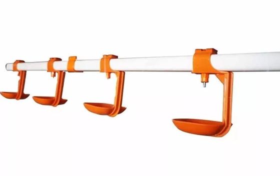 Red PP Chicken Nipple Drinkers For Poultry , Chicken Cup Drinkers